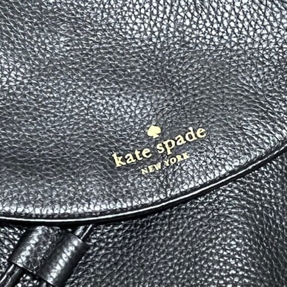Kate Spade Mulberry Street Small Breezy Black Pebbled Flap Leather Backpack main image 14
